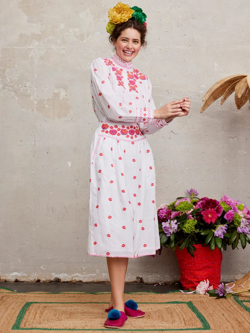 Skirt Curry white roses