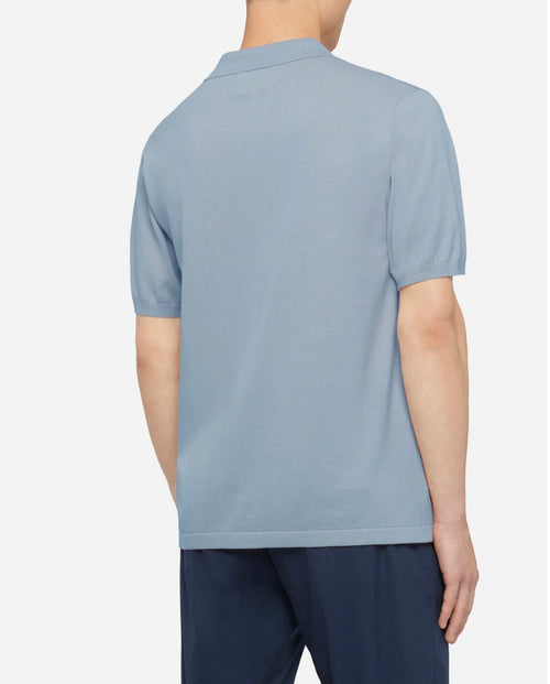 Polo Strickshirt "Sloan" light blue