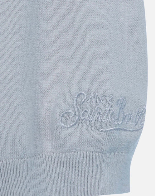 Polo Strickshirt "Sloan" light blue