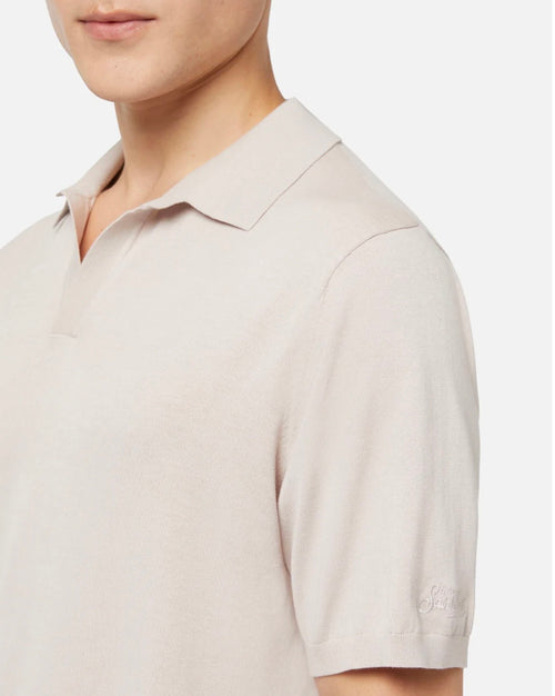 Polo Strickshirt "Sloan" stone