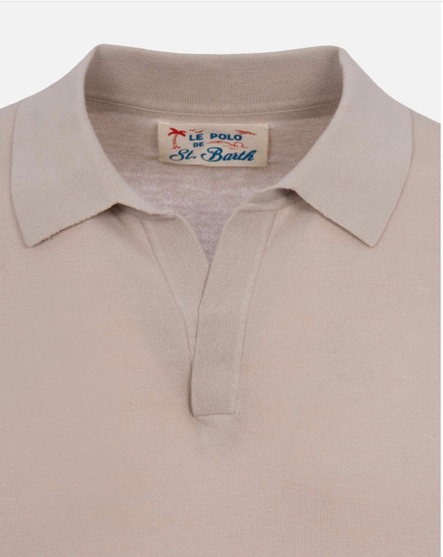 Polo Strickshirt "Sloan" stone