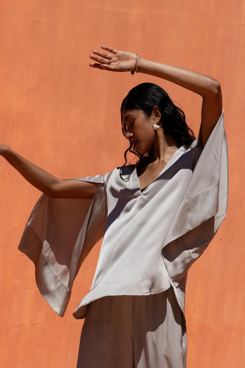 Bluse/Top "Bria" light grey