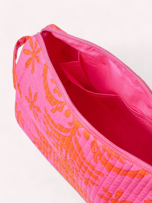 Wash Bag Pink Palm