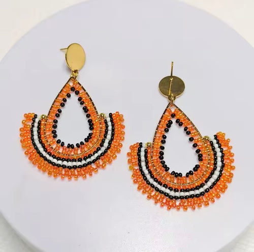 Ohrstecker Beads "Zimt Tropfen"