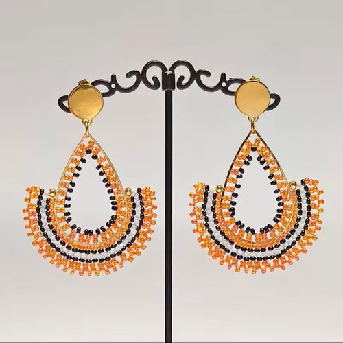 Ohrstecker Beads "Zimt Tropfen"