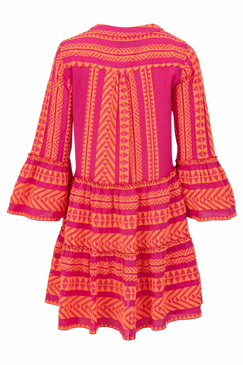 Dress Ella neon orange/fushia