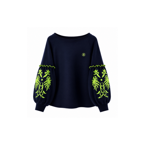 Globo Heart Sweatshirt Navy/Lime