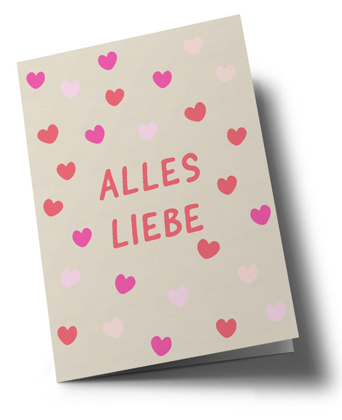 Klappkarte mit Kuvert "Alles Liebe"