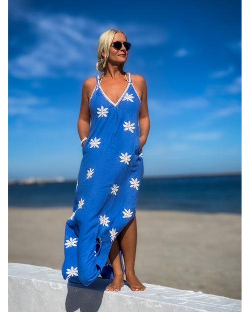 Maxi Dress "Flora" blue