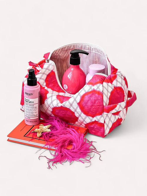 Wash Bag Ikat Pink