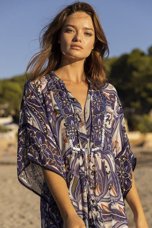 Kaftan Caprera blau