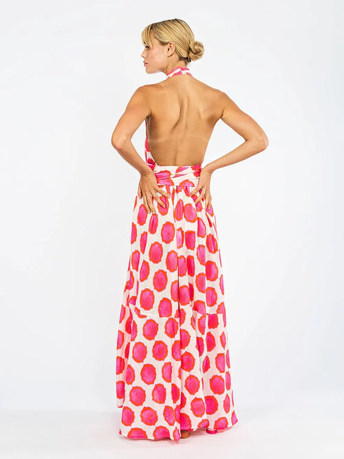 Hops Dress Ikat pink/orange