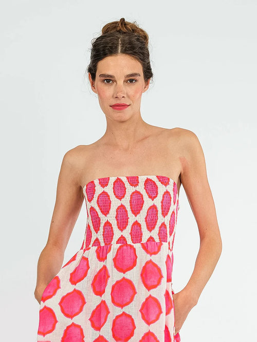 Caraway Dress Ikat pink/orange