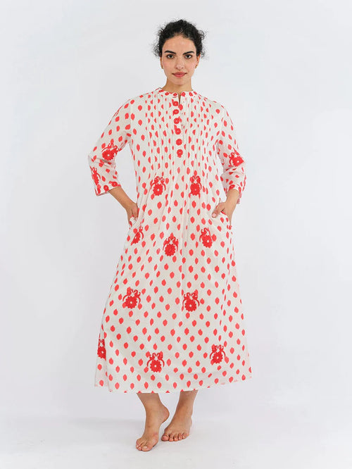 Dress Woodruff Dots red Birds