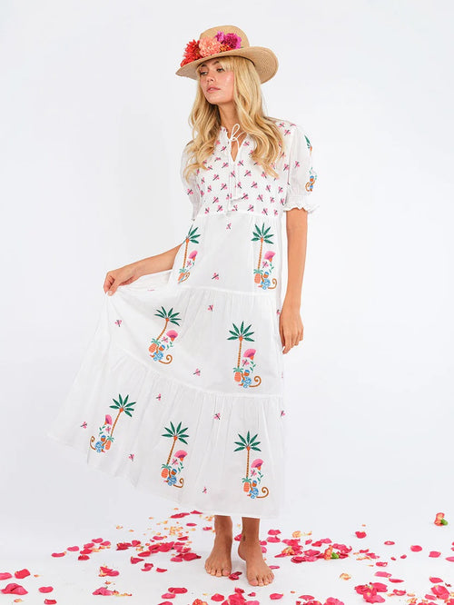 Dress Flaming Katy "Monkey" weiß