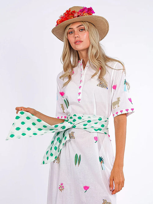 Cassia Dress Jungle white