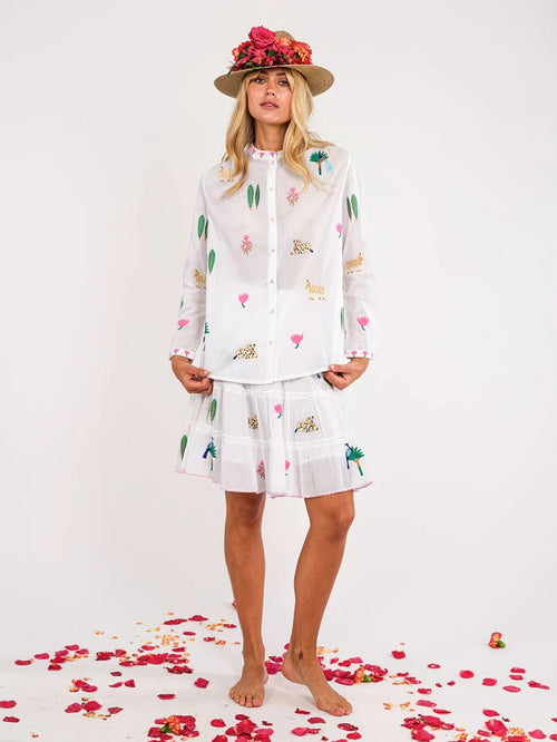 Columbia Blouse "White Jungle"