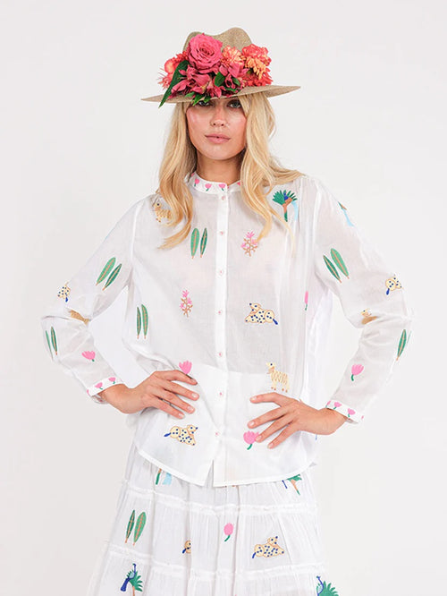 Columbia Blouse "White Jungle"