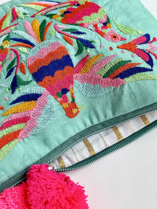 Ortiga Clutch Mexican türkis