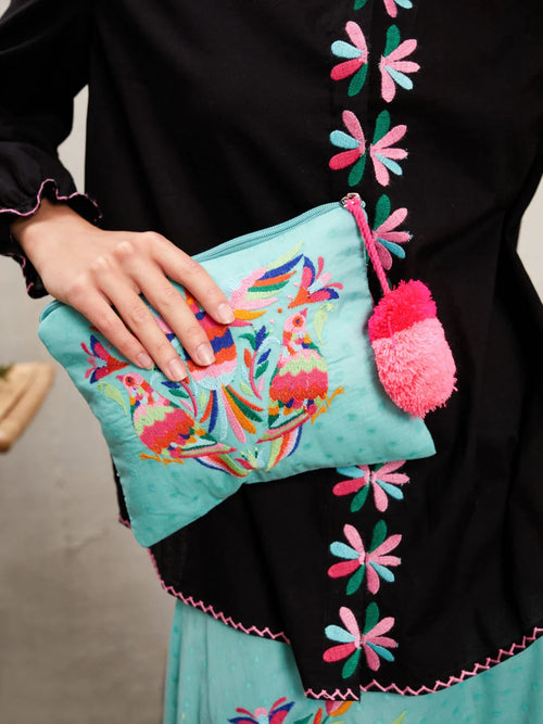 Ortiga Clutch Mexican türkis