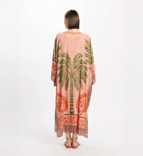 Kaftan lang "Rhoda" peach