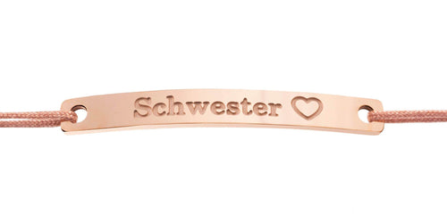 Sprucharmband Schwester rosegold