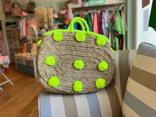 Korb Pom Pom Addict neon gelb
