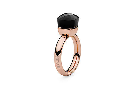 Ring rosegold jet black