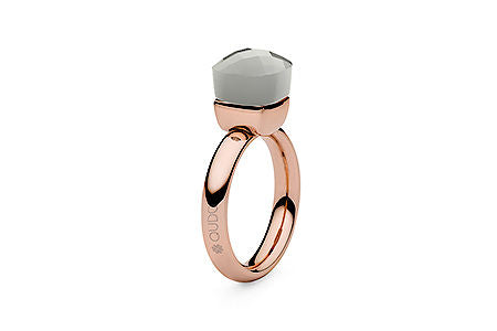 Ring Firenze rosegold light grey opal