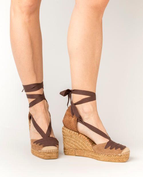 Wedges Nubuk Leder Marron