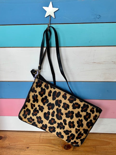 Ledertasche/Clutch Wildlife Medium