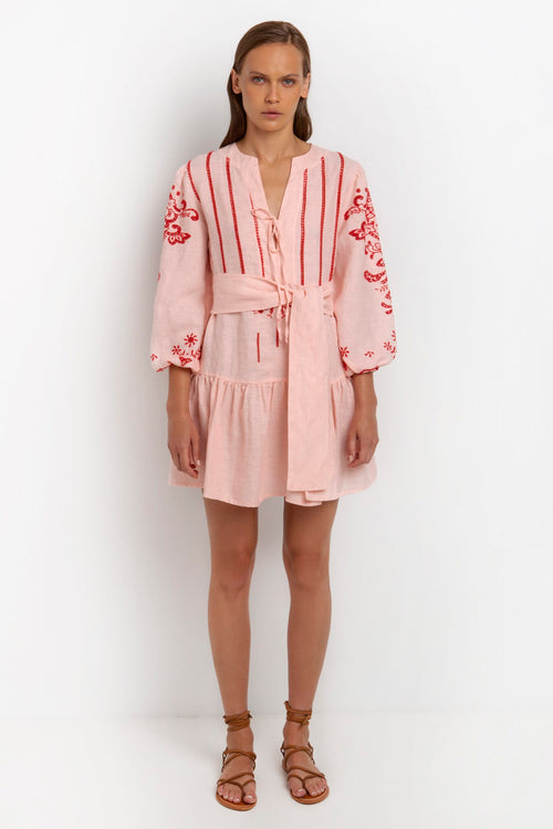 Dress Tinos short red/pink