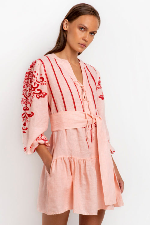 Dress Tinos short red/pink