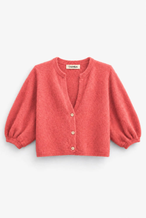 Alpaca Cardigan V-Neck 3/4 Ärmel