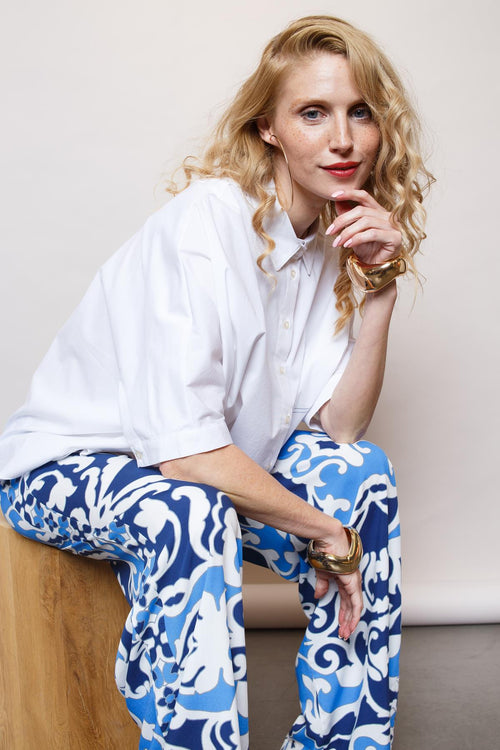 Emily Bluse loose Style white