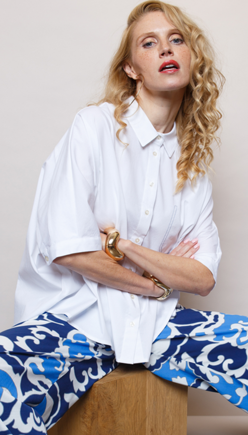 Emily Bluse loose Style white