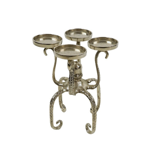 Kerzenleuchter "Oktopus" silber