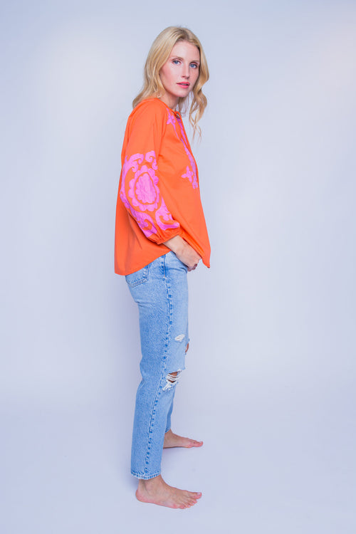 Tunika "Ornament Love" Cotton orange/pink