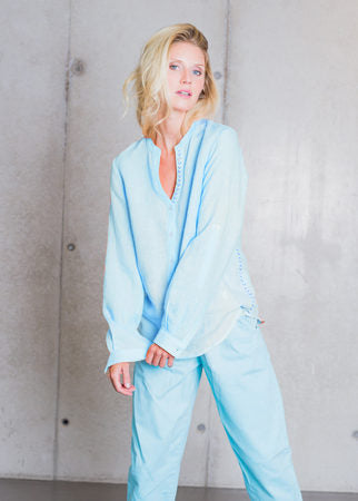 Leinenbluse Pastell