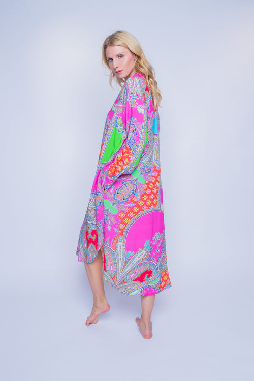 Hemdblusen Dress Pink Paisley