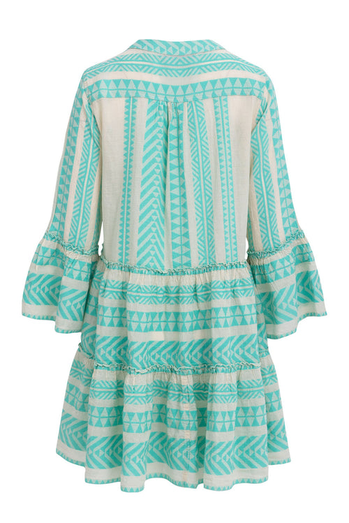 Dress Ella Midi babyblue-offwhite