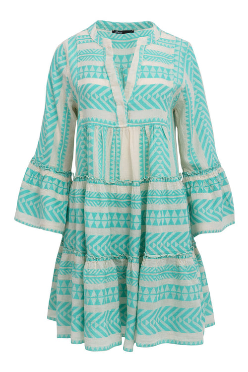 Dress Ella Midi babyblue-offwhite