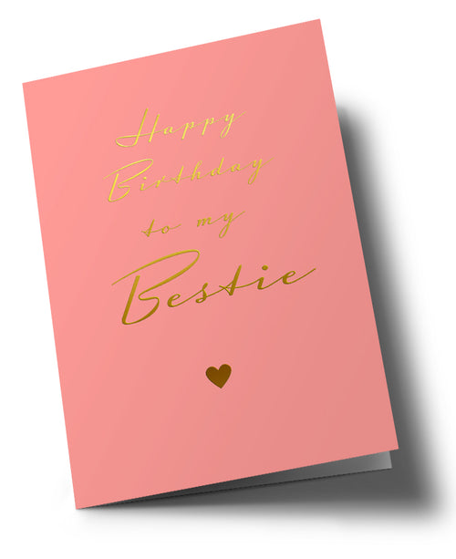 Klappkarte mit Kuvert "Happy Birthday to my Bestie"