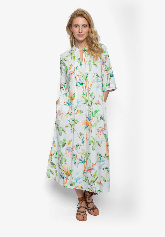 Midi Dress "Palms and Camels"