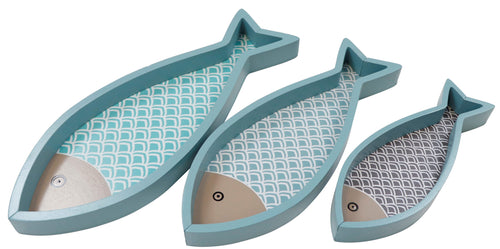 Tablettschalen 3er Set Fisch