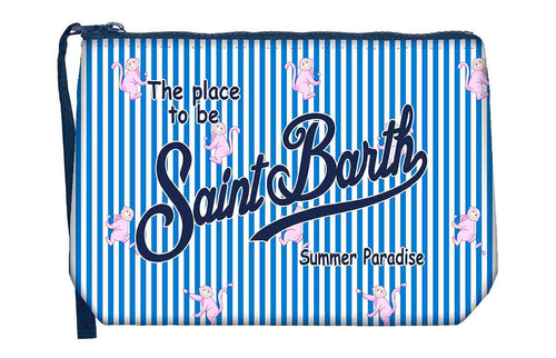 Aline Pochette Scuba Monkey Stripes