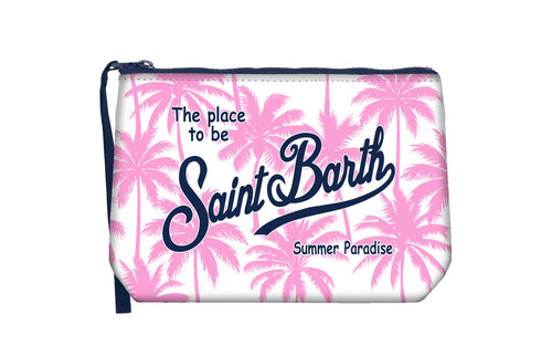 Aline Pochette Scuba Palms Allover rosa