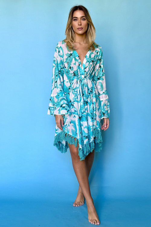 Kimono/Dress "Antica Turquoise Love"