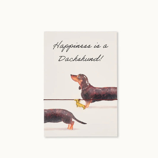 Armbandkarte "Happiness is a Dachshund"