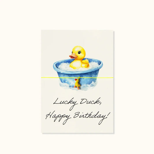Armbandkarte "Lucky Duck, happy Birthday"